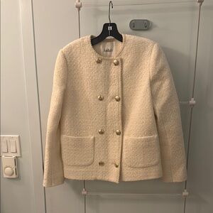 ba&sh Lady Jacket Cream with Gold Buttons